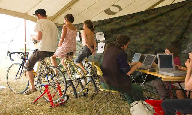 image of bicycle electricity generation