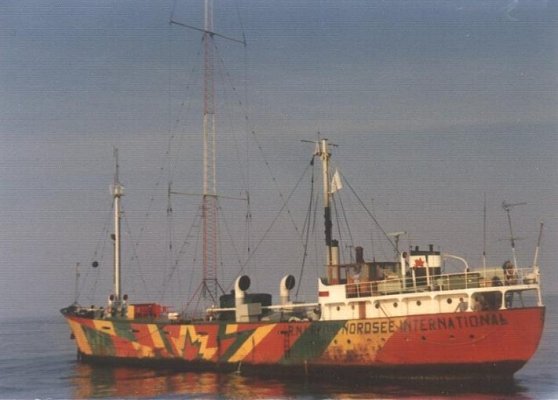 A marine pirate radio vessel called Mebo II