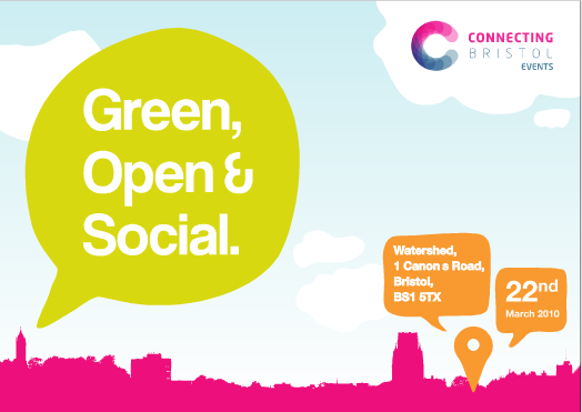 Green Open & Social event logo