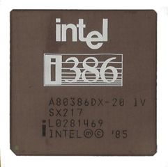 image of Intel i386 chip