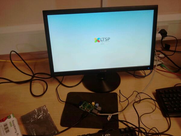 Raspberry Pi in use as LTSP thin client