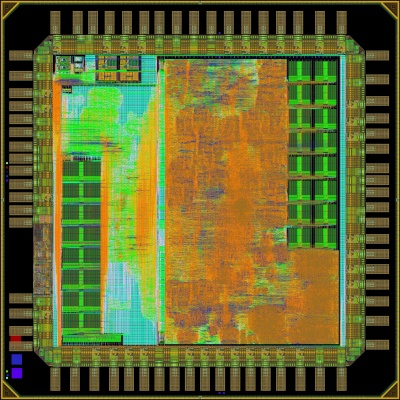 Micrograph of Pulp v3 microcontroller