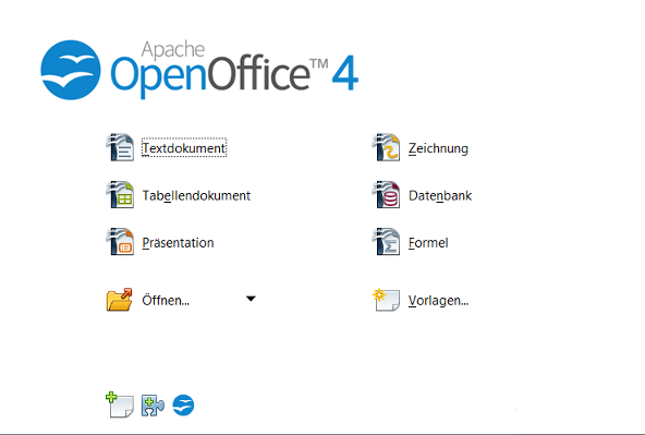 OpenOffice 4.0 menu