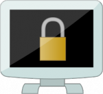 Monitor and padlock