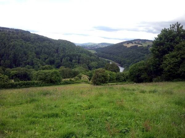 Looking north towards Monmouth from Highbury Farm